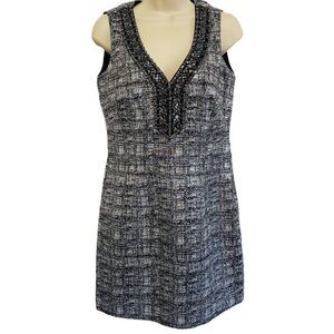 LAUNDRY BY SHELLI SEGAL Metallic Sheath Mini Cocktail Dress